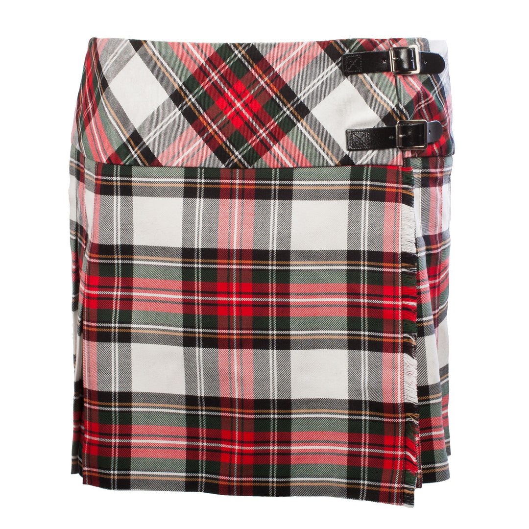 Ladies Tartan Billie Kilted Skirt Stewart Dress