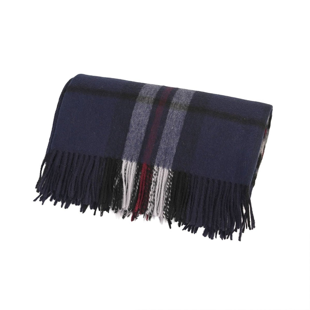 100% Pure Lambswool Blanket Throw – Luxury Soft Warm Wool Blanket - Home Décor - THOMSON NAVY