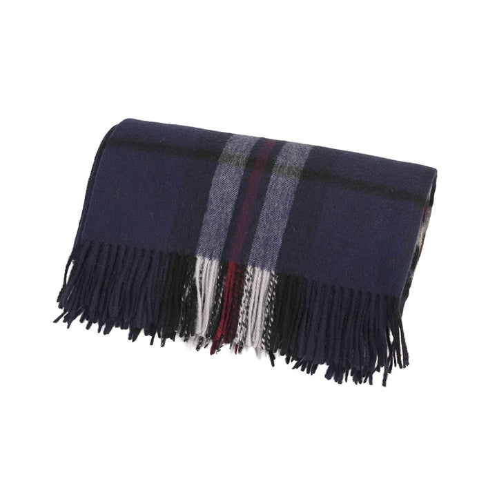 100% Pure Lambswool Blanket Throw – Luxury Soft Warm Wool Blanket - Home Décor - THOMSON NAVY