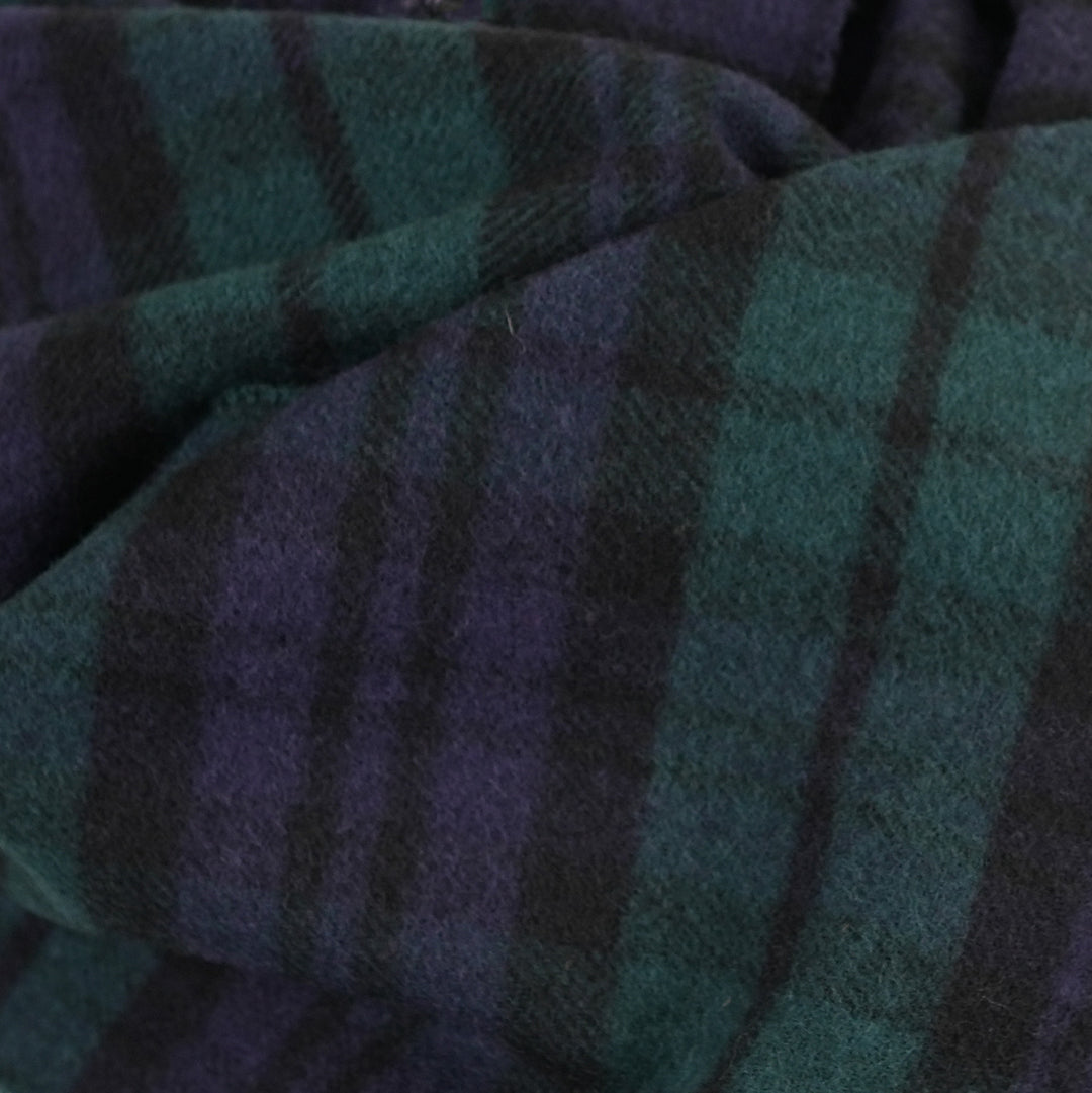 100% Lambswool Scarf – Traditional Tartan & Check Designs - Made in Scotland - Black Watch