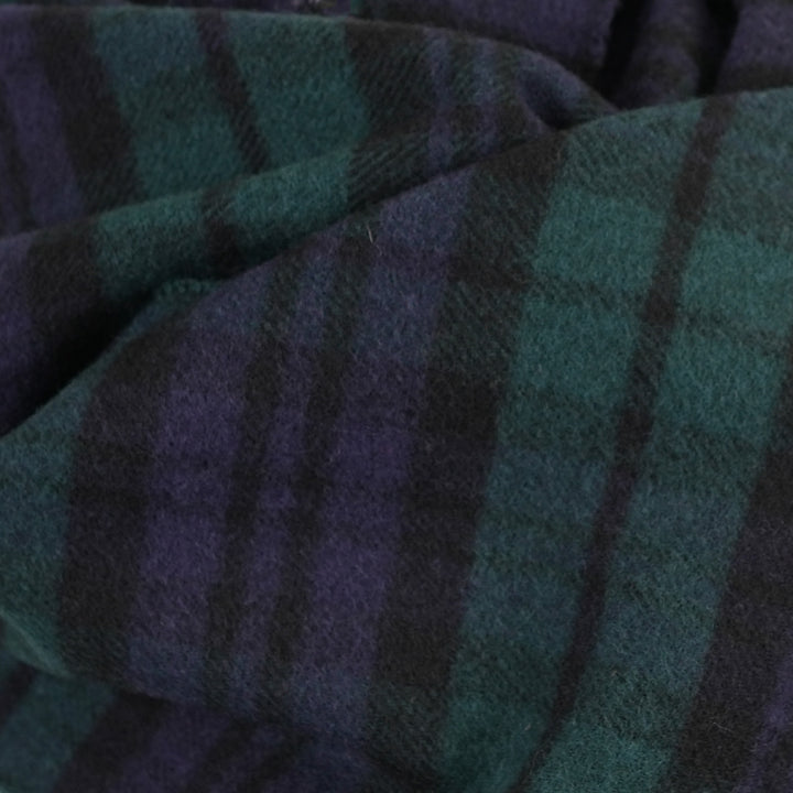 100% Lambswool Scarf – Traditional Tartan & Check Designs - Made in Scotland - Black Watch