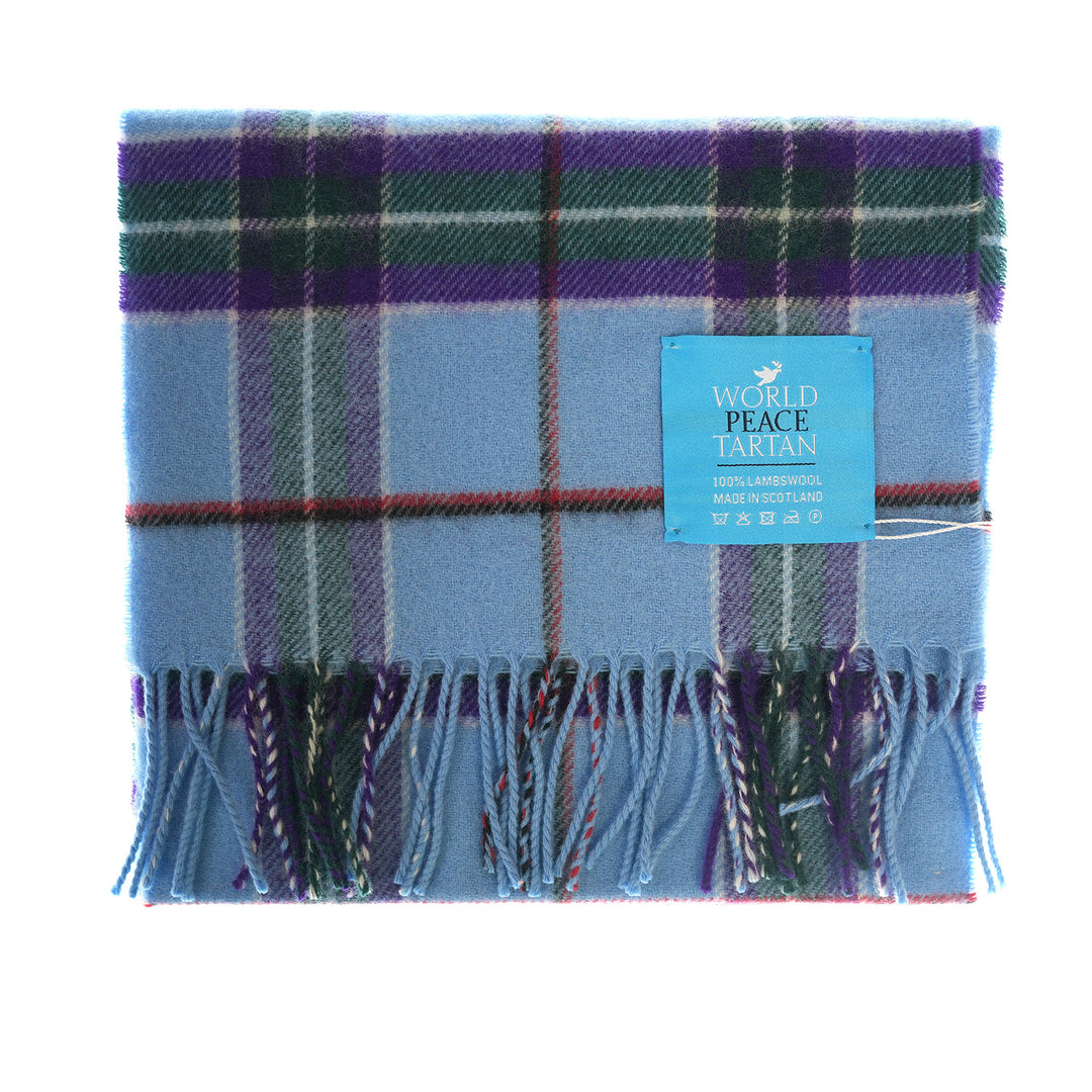 100% Lambswool Scarf – Traditional Tartan & Check Designs - Made in Scotland - World Peace Tartan
