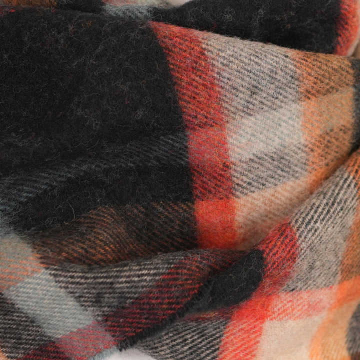 100% Lambswool Scarf – Traditional Tartan & Check Designs - Made in Scotland - Abstract Spice