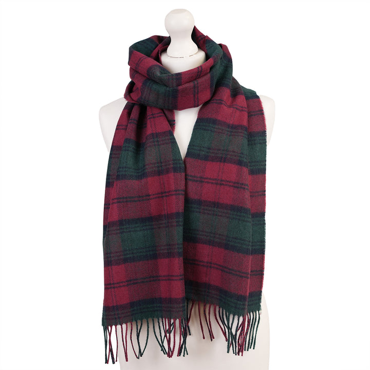 100% Lambswool Scarf – Traditional Tartan & Check Designs - Made in Scotland - Lindsay