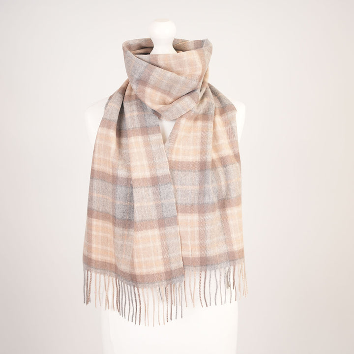 Edinburgh Cashmere Premium Lightweight Scarf - Ultra-Soft Luxury Wrap - MACKELLAR NATURAL