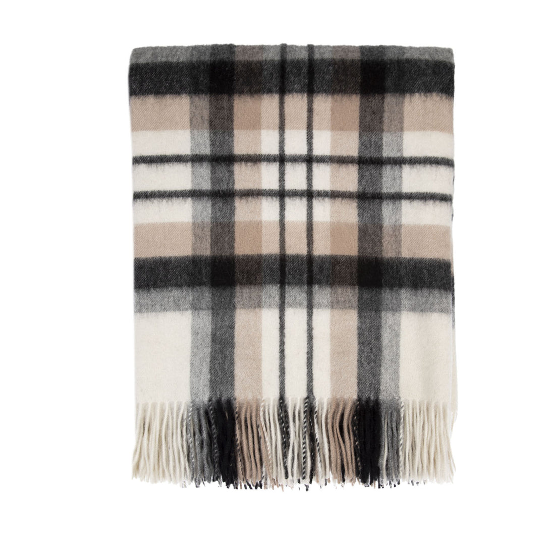 100% Pure Lambswool Blanket Throw – Luxury Soft Warm Wool Blanket - Home Décor - MACDUFF NATURAL