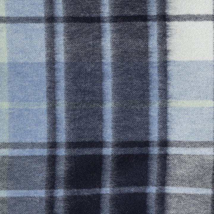 100% Pure Lambswool Blanket Throw – Luxury Soft Warm Wool Blanket - Home Décor - MILL CHECK ECLIPSE