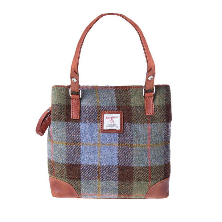 Ladies Ht Leather Hand Bag Lovat Check / Tan