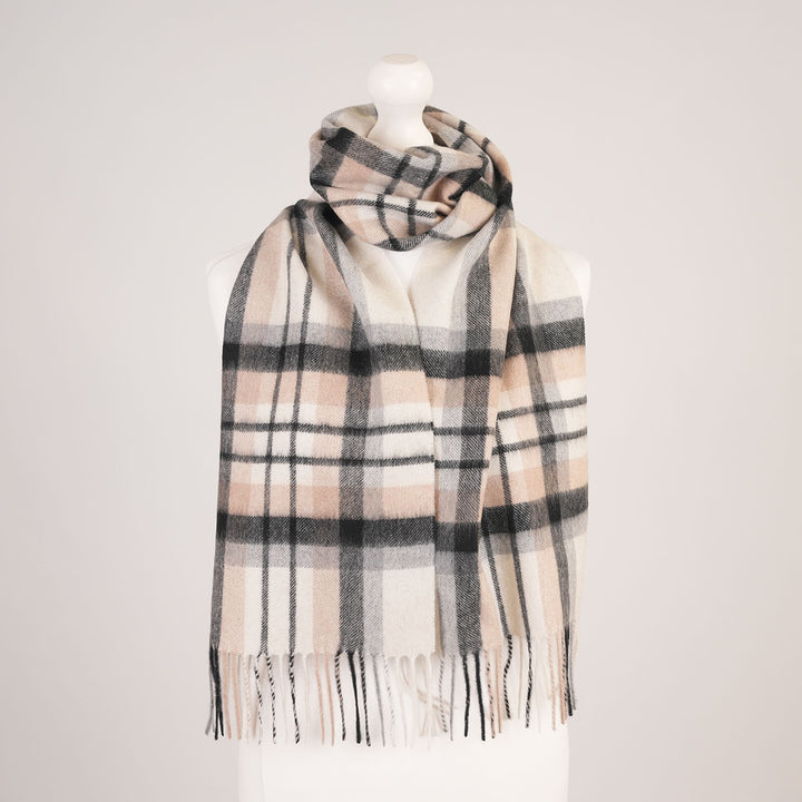 Edinburgh Cashmere Premium Lightweight Scarf - Ultra-Soft Luxury Wrap - MACDUFF NATURAL