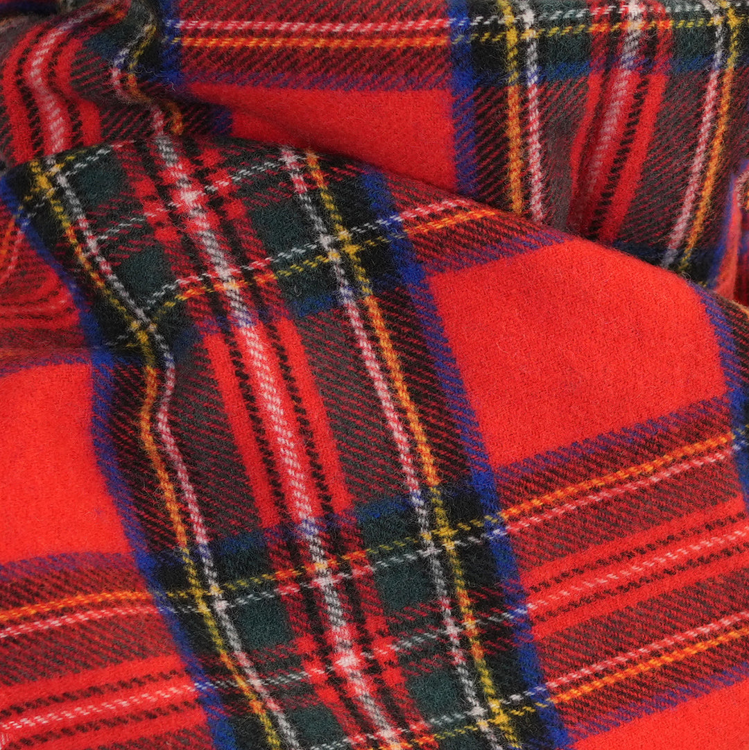 100% Lambswool Scarf – Traditional Tartan & Check Designs - Made in Scotland - Stewart Royal