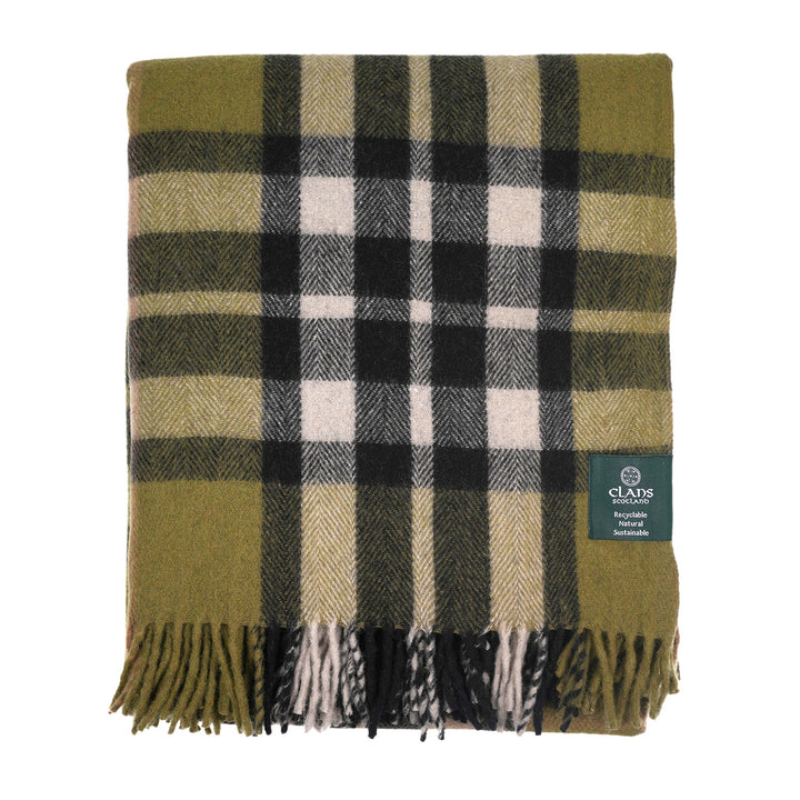Scottish Tartan Wool-Blend Blanket Throw – Highland Comfort - EXPLODED SCOTTY THOMSON CYPRESS