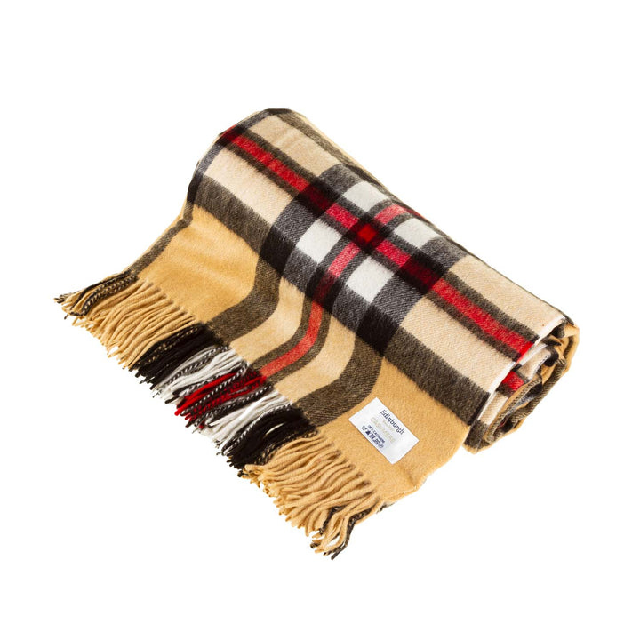 100% Cashmere Blanket Thomson Camel