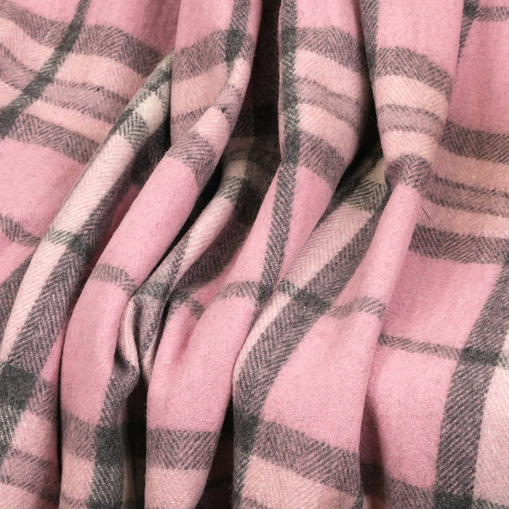 Scottish Tartan Wool-Blend Blanket Throw – Highland Comfort - THOMSON PINK