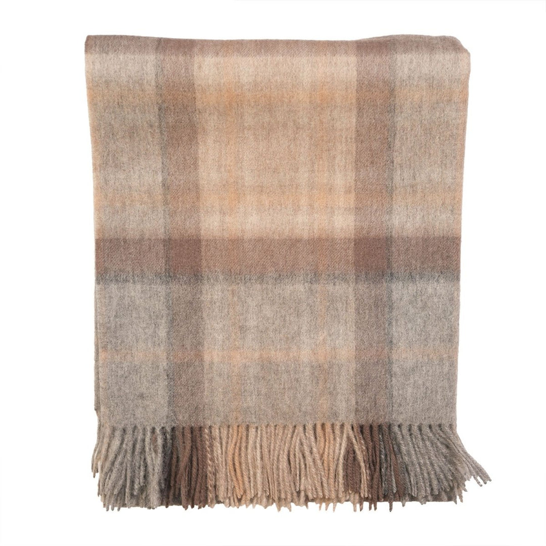 100% Pure Lambswool Blanket Throw – Luxury Soft Warm Wool Blanket - Home Décor - MACKELLAR NATURAL