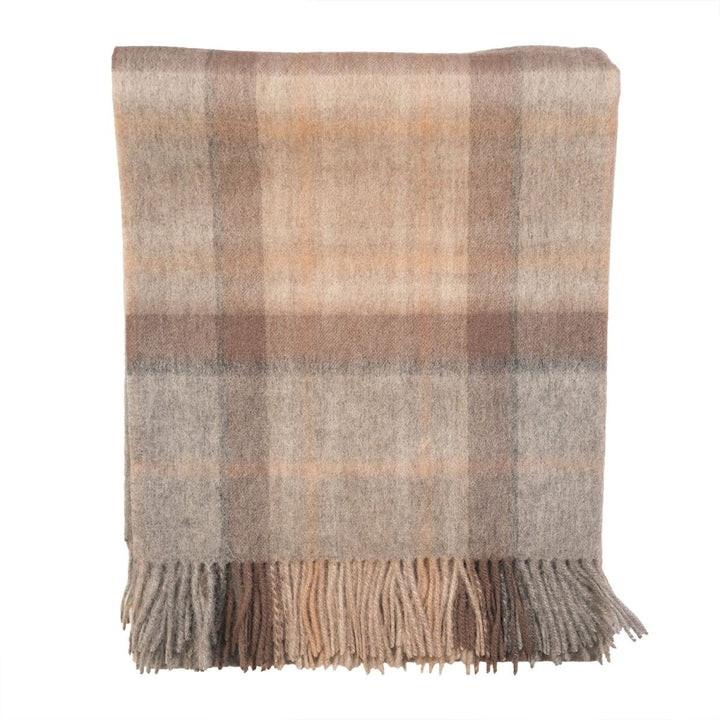 100% Pure Lambswool Blanket Throw – Luxury Soft Warm Wool Blanket - Home Décor - MACKELLAR NATURAL
