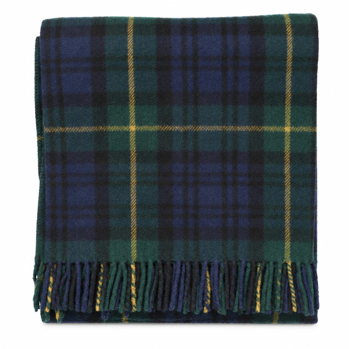 Scottish Tartan Wool-Blend Blanket Throw – Highland Comfort - GORDON