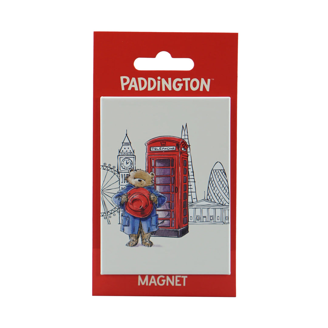 Paddington Bear London Telephone Box Metal Fridge Magnet