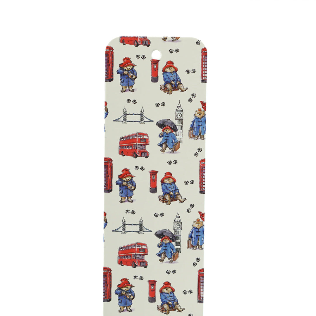 Paddington Bear London Paper Bookmark with Red Ribbon