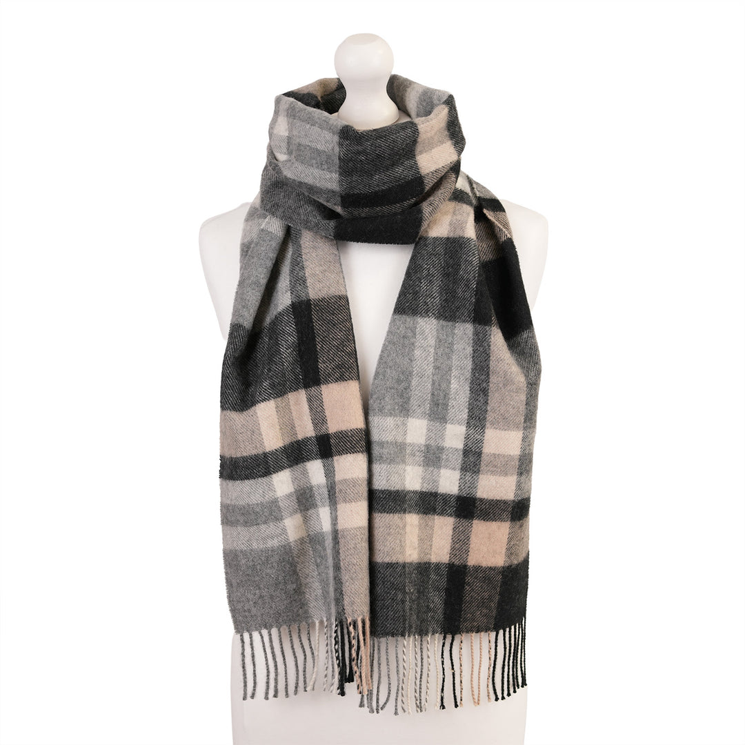 100% Lambswool Scarf – Traditional Tartan & Check Designs - Made in Scotland - Fashion Natural