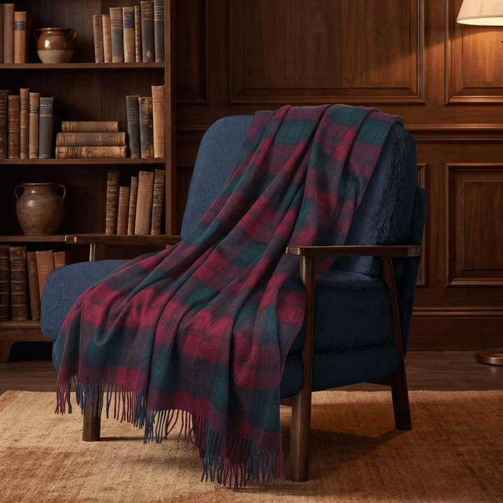 100% Pure Lambswool Blanket Throw – Luxury Soft Warm Wool Blanket - Home Décor - LINDSAY
