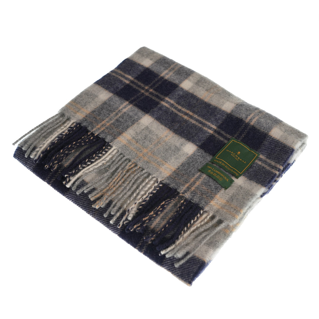 100% Lambswool Scarf – Traditional Tartan & Check Designs - Made in Scotland - Bannockbane Silver
