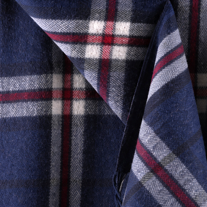 Scottish Tartan Wool-Blend Blanket Throw – Highland Comfort - THOMSON NAVY