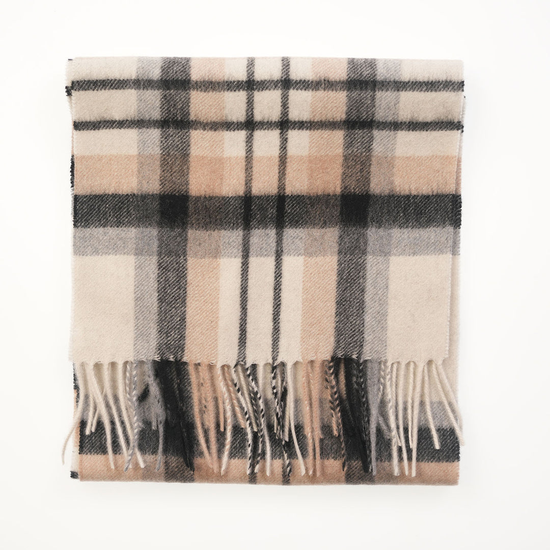 Edinburgh Cashmere Premium Lightweight Scarf - Ultra-Soft Luxury Wrap - MACDUFF NATURAL
