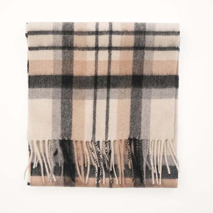 Edinburgh Cashmere Premium Lightweight Scarf - Ultra-Soft Luxury Wrap - MACDUFF NATURAL