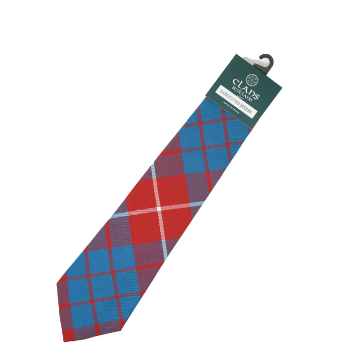 Traditional Scottish Clan Tartan Tie – Traditional Plaid Necktie - HAMILTON RED