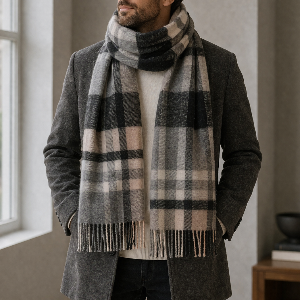 100% Lambswool Scarf – Traditional Tartan & Check Designs - Made in Scotland - Fashion Natural