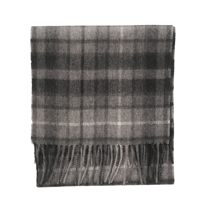 Edinburgh Cashmere Premium Lightweight Scarf - Ultra-Soft Luxury Wrap - MONOCHROME BUCHANAN