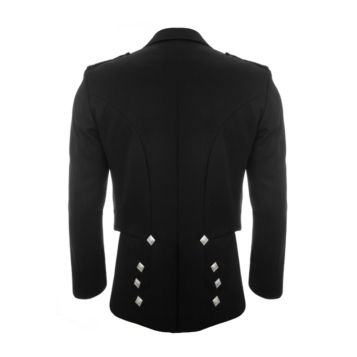 Men's Prince Charlie Jacket W. Waistcoat Black