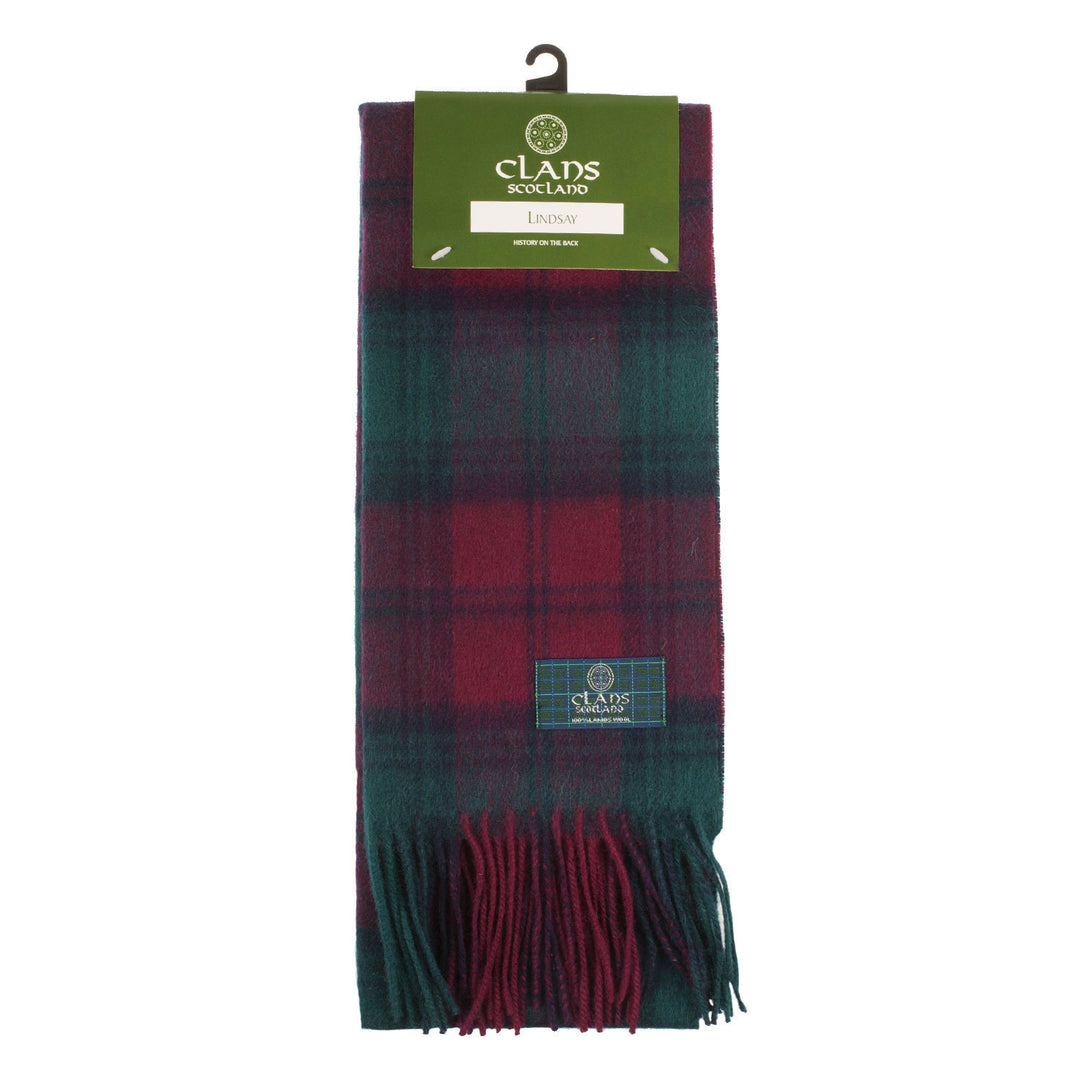 Lambswool Scottish Tartan Clan Scarf  Lindsay