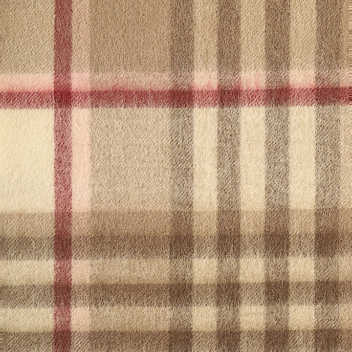 Edinburgh 100% Lambswool Scarf  Chequer Shrimp (24530)