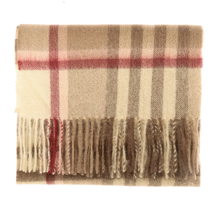 Edinburgh 100% Lambswool Scarf  Chequer Shrimp (24530)