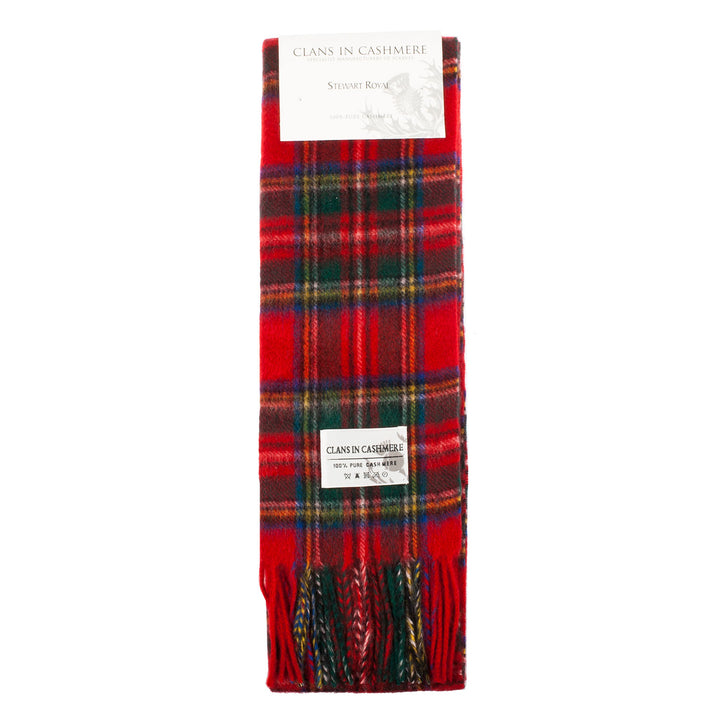 Cashmere Scottish Tartan Clan Scarf  Stewart Royal