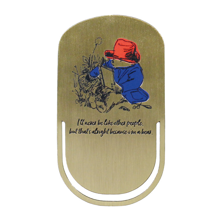 Paddington Bear Reading Quote Metal Bookmark