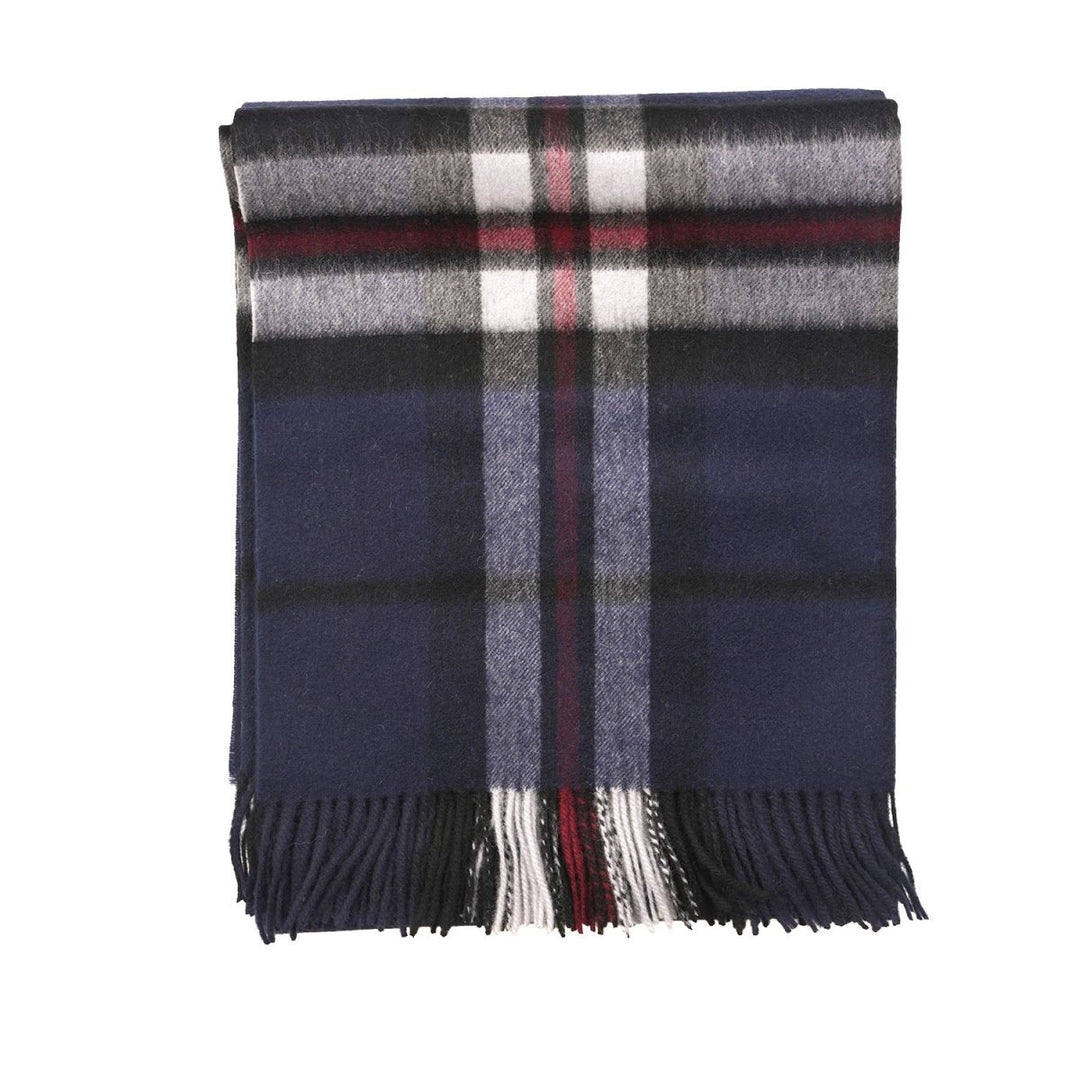 100% Pure Lambswool Blanket Throw – Luxury Soft Warm Wool Blanket - Home Décor - THOMSON NAVY