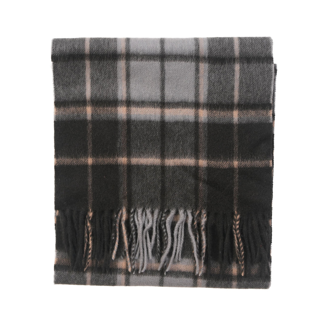 Edinburgh Cashmere Premium Lightweight Scarf - Ultra-Soft Luxury Wrap - FORRESTER BLACK BLUE