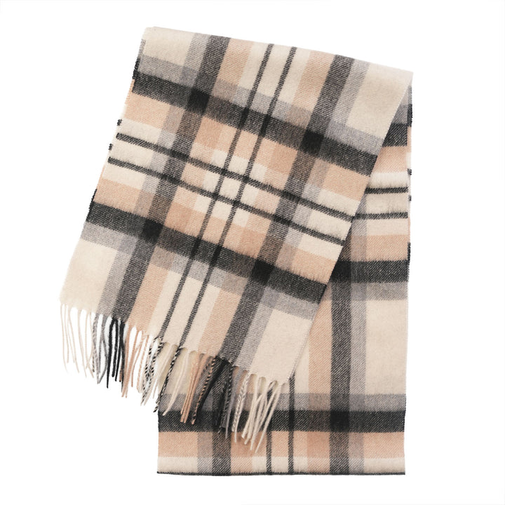 Edinburgh Cashmere Premium Lightweight Scarf - Ultra-Soft Luxury Wrap - MACDUFF NATURAL