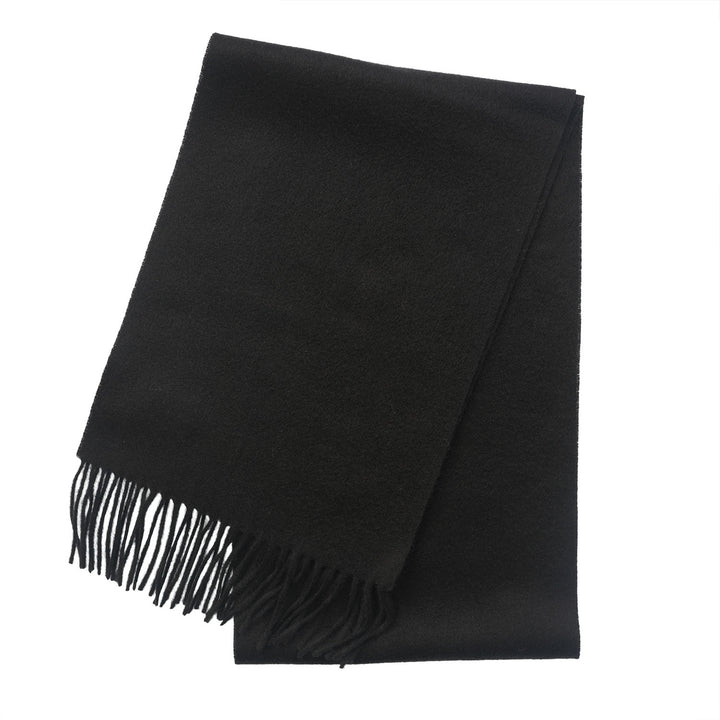Edinburgh Cashmere Premium Lightweight Scarf - Ultra-Soft Luxury Wrap - BLACK