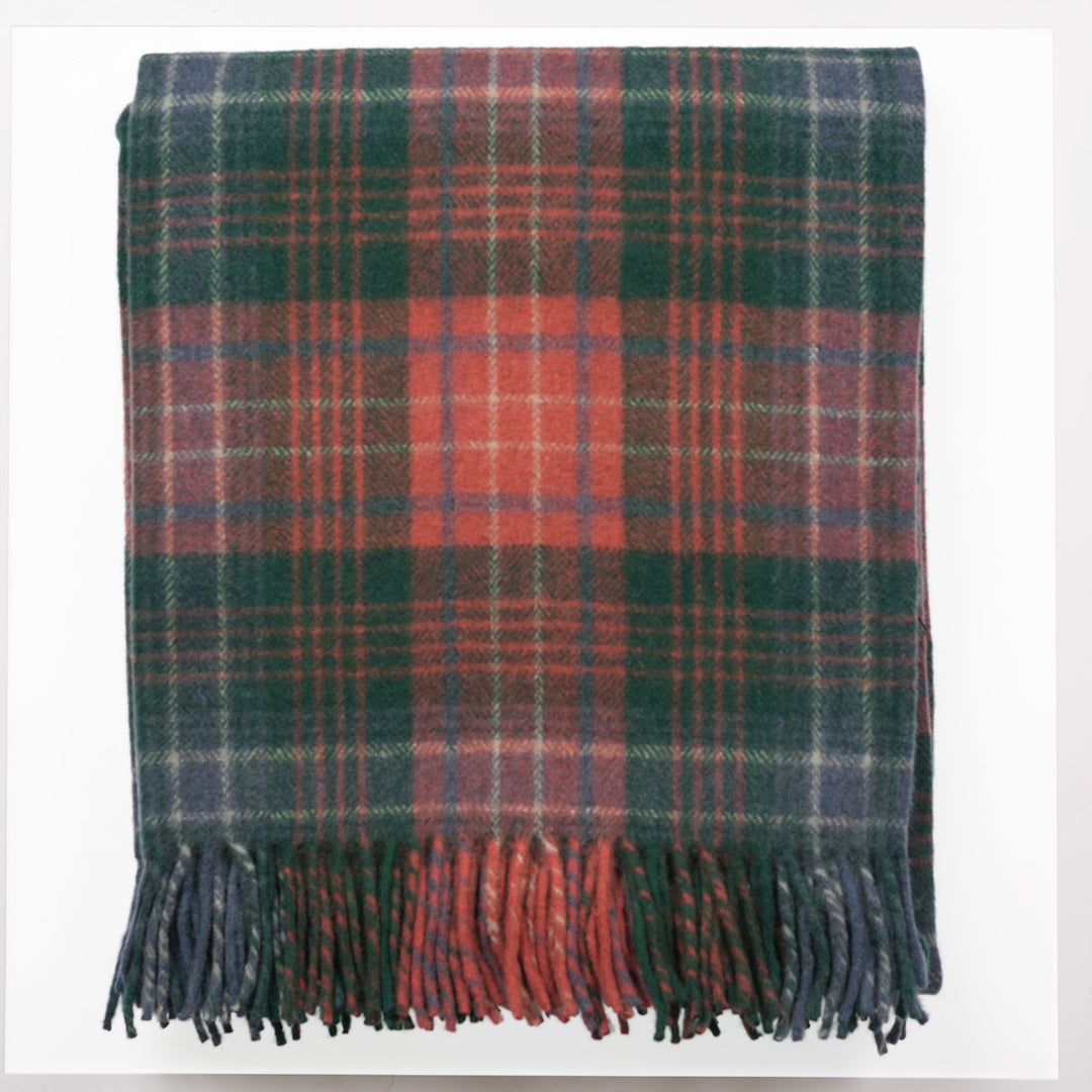 Scottish Tartan Wool-Blend Blanket Throw – Highland Comfort - WILSON ANCIENT