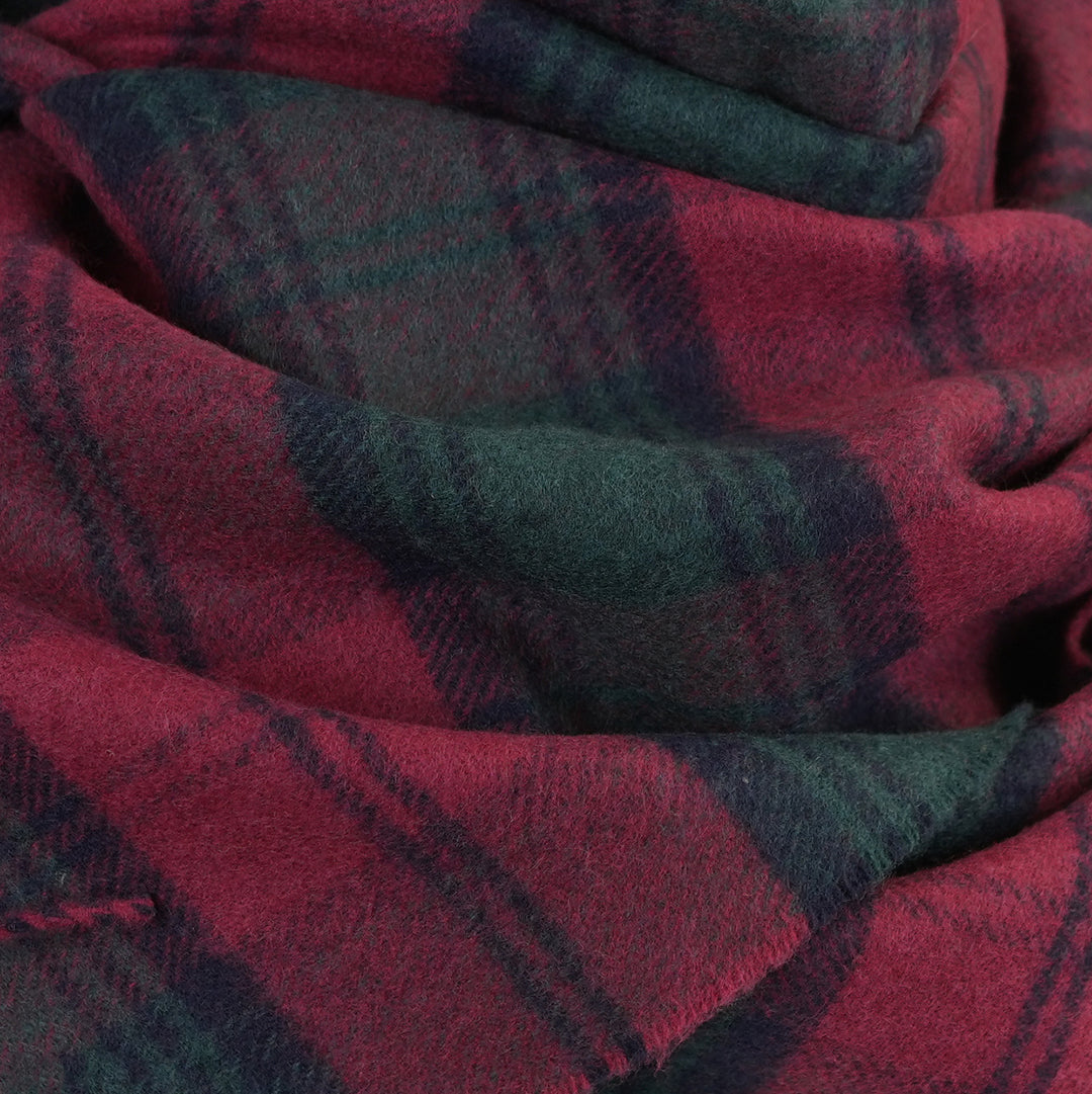 100% Lambswool Scarf – Traditional Tartan & Check Designs - Made in Scotland - Lindsay