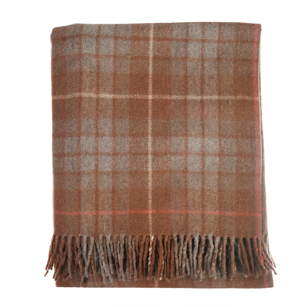 Scottish Tartan Wool-Blend Blanket Throw – Highland Comfort - FRASER HUNTING WEATHERED