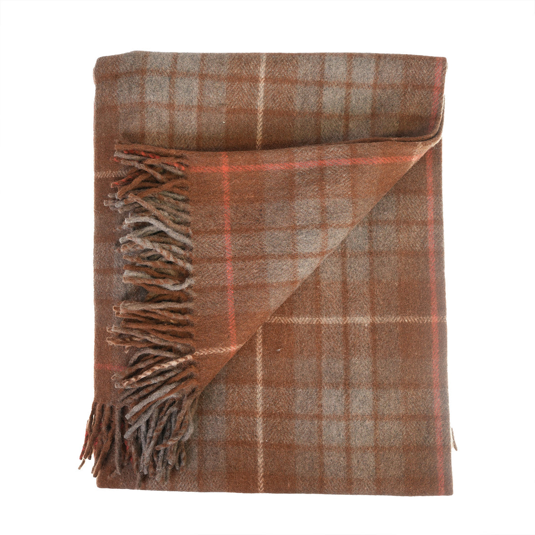 Scottish Tartan Wool-Blend Blanket Throw – Highland Comfort - FRASER HUNTING WEATHERED