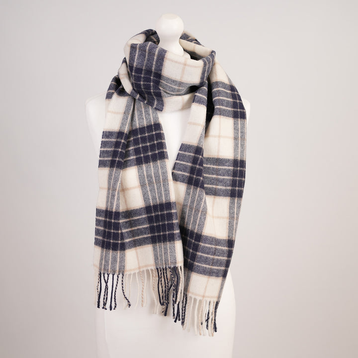 100% Lambswool Scarf – Traditional Tartan & Check Designs - Made in Scotland - Knockmore