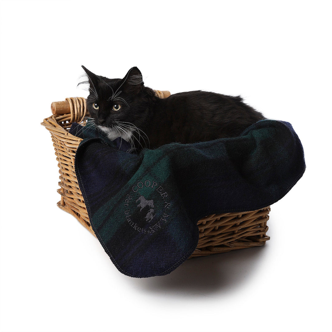 Tartan Tails – Recycled Wool Pet Blanket for Dogs & Cats - BLACK WATCH