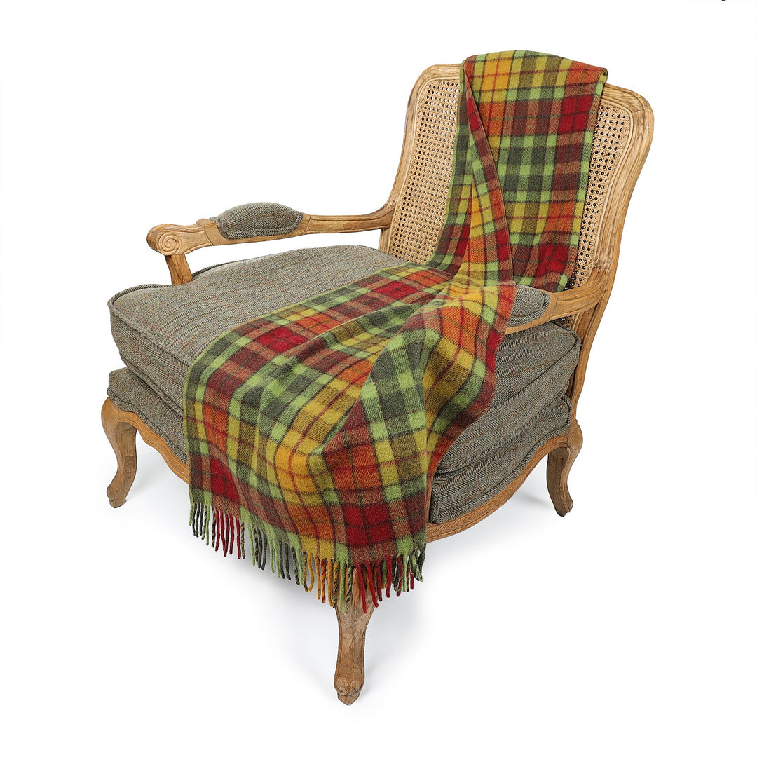 Highland Comfort – Recycled Wool Scottish Tartan Knee Blanket - BUCHANAN AUTUMN