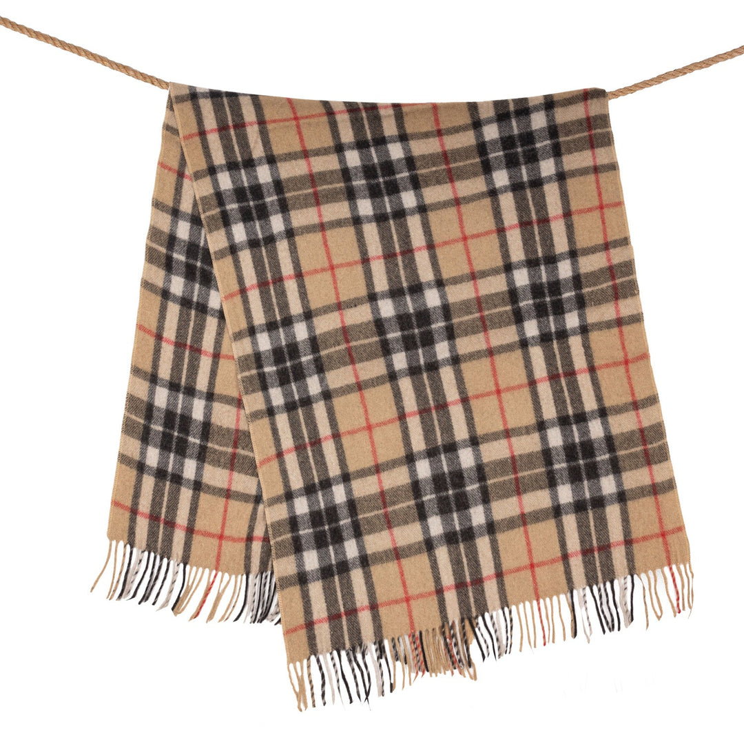 Highland Comfort – Recycled Wool Scottish Tartan Knee Blanket - THOMSON CAMEL
