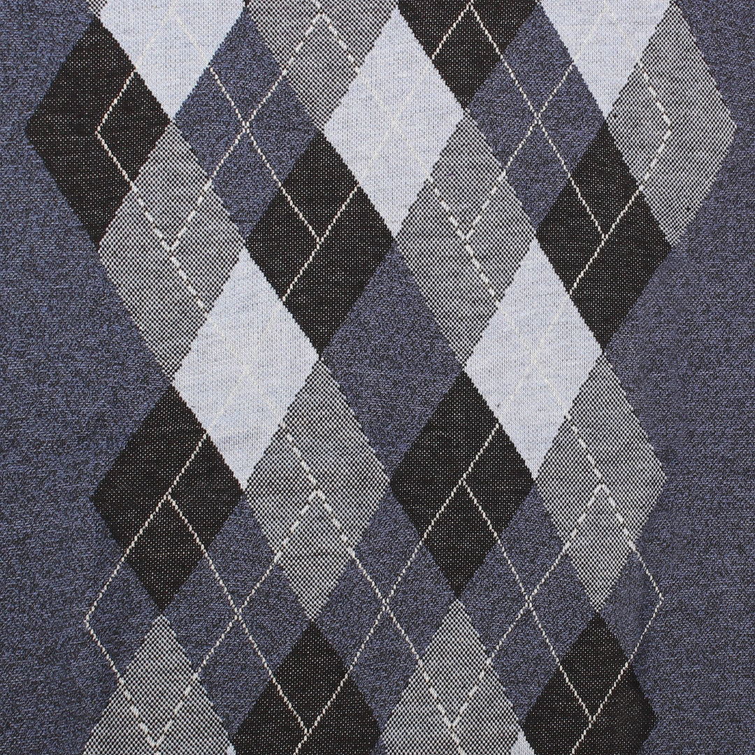 Men's Argyle Ballantrae Jumper Crew Nec  Navy Melange
